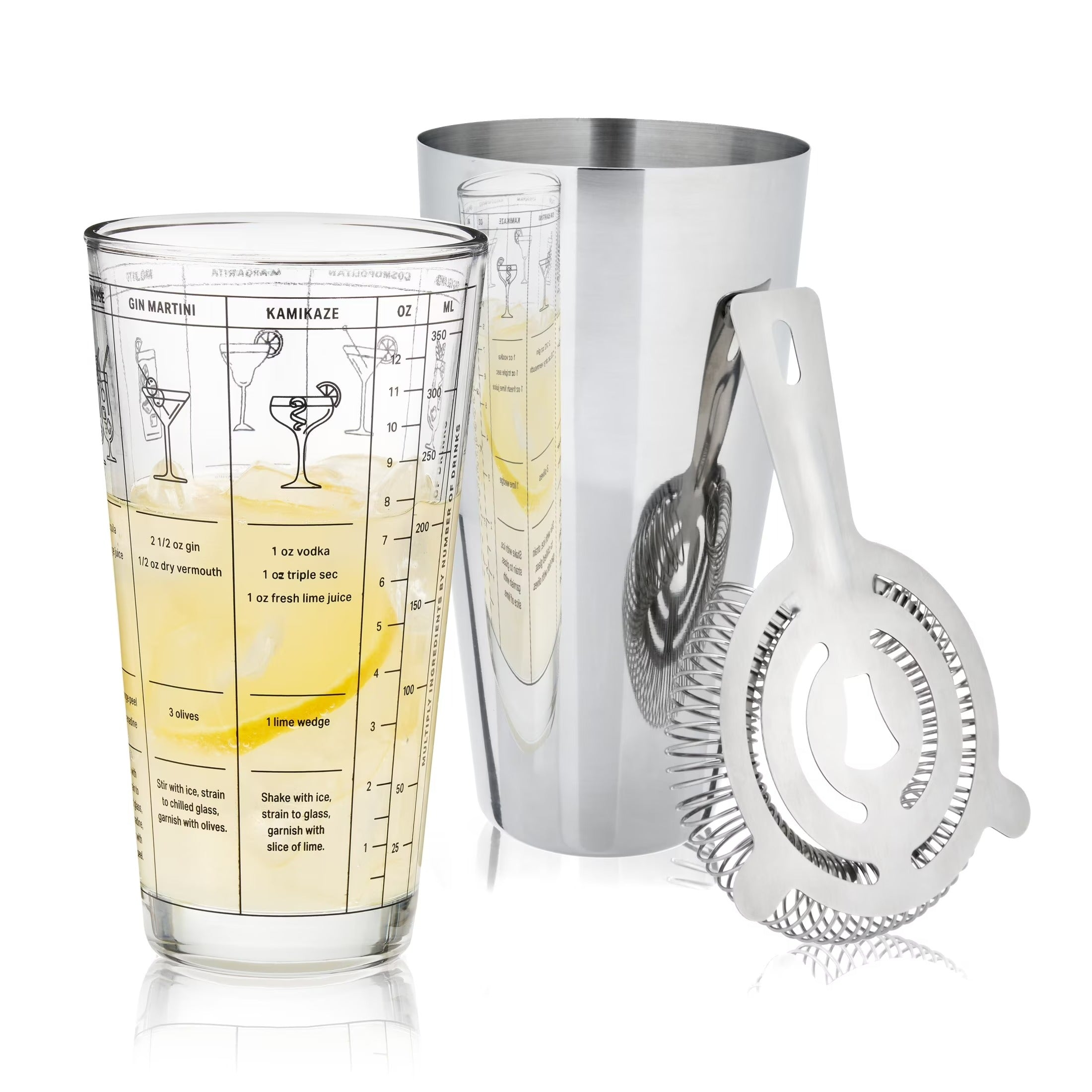 3-Piece Barware Set for Margaritas & Cocktails | Premium Home Bar Tools & Gift Set