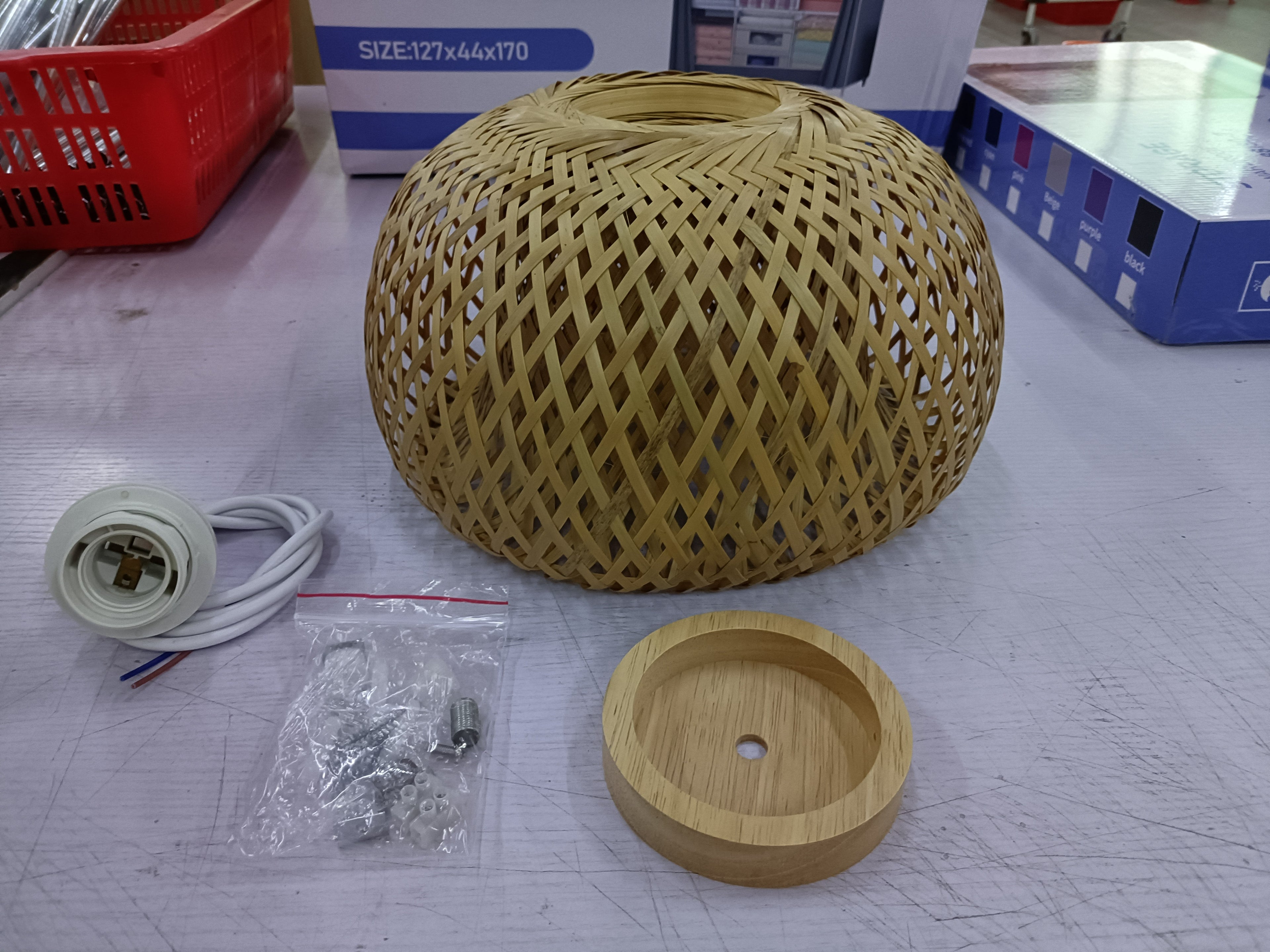 Japanese-Style Handwoven Bamboo Pendant Light | Natural Woven Ceiling Chandelier